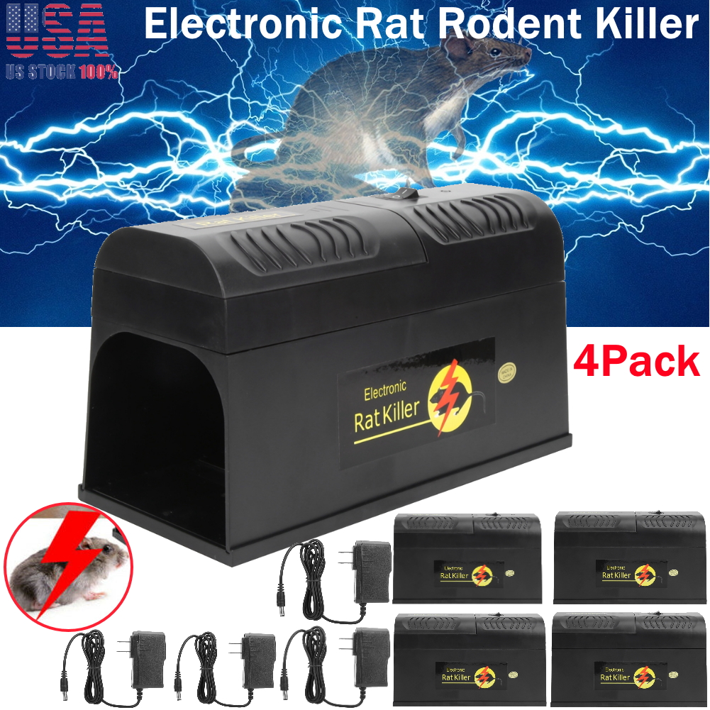 4Pack Electronic Mouse Trap Rat Mice Killer Control Pest Electric ...