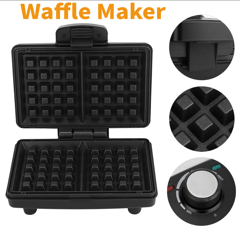 Professional 4 Slice Waffle Maker Grill Iron with Adjustable