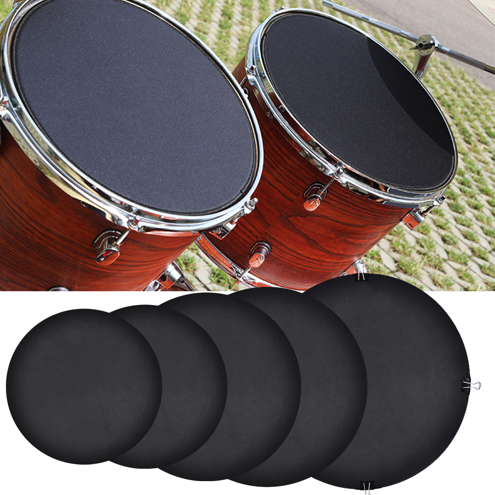 20Pcs Practical Silencer Pad Kit Rubber Foam Snare Drum Folding Cymbal