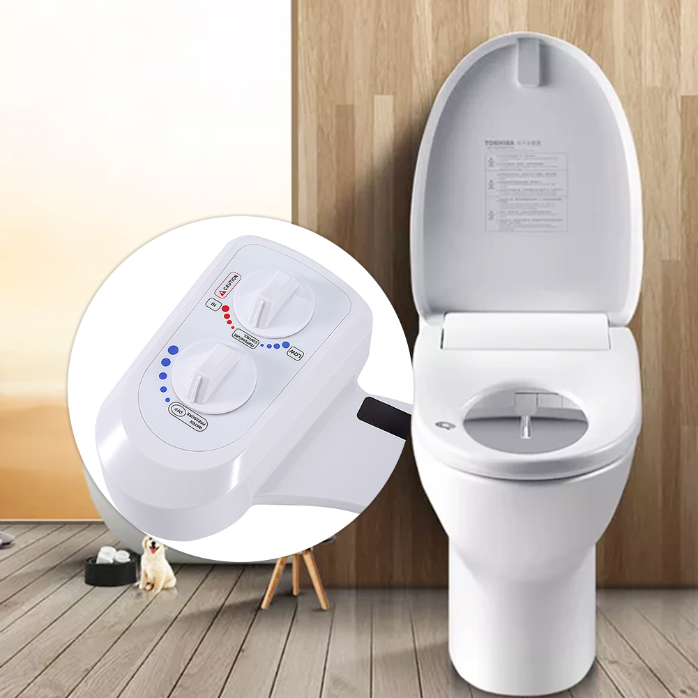 Bidet Toilet Seat Attachment NonElectric Mechanical Fresh Water Spray