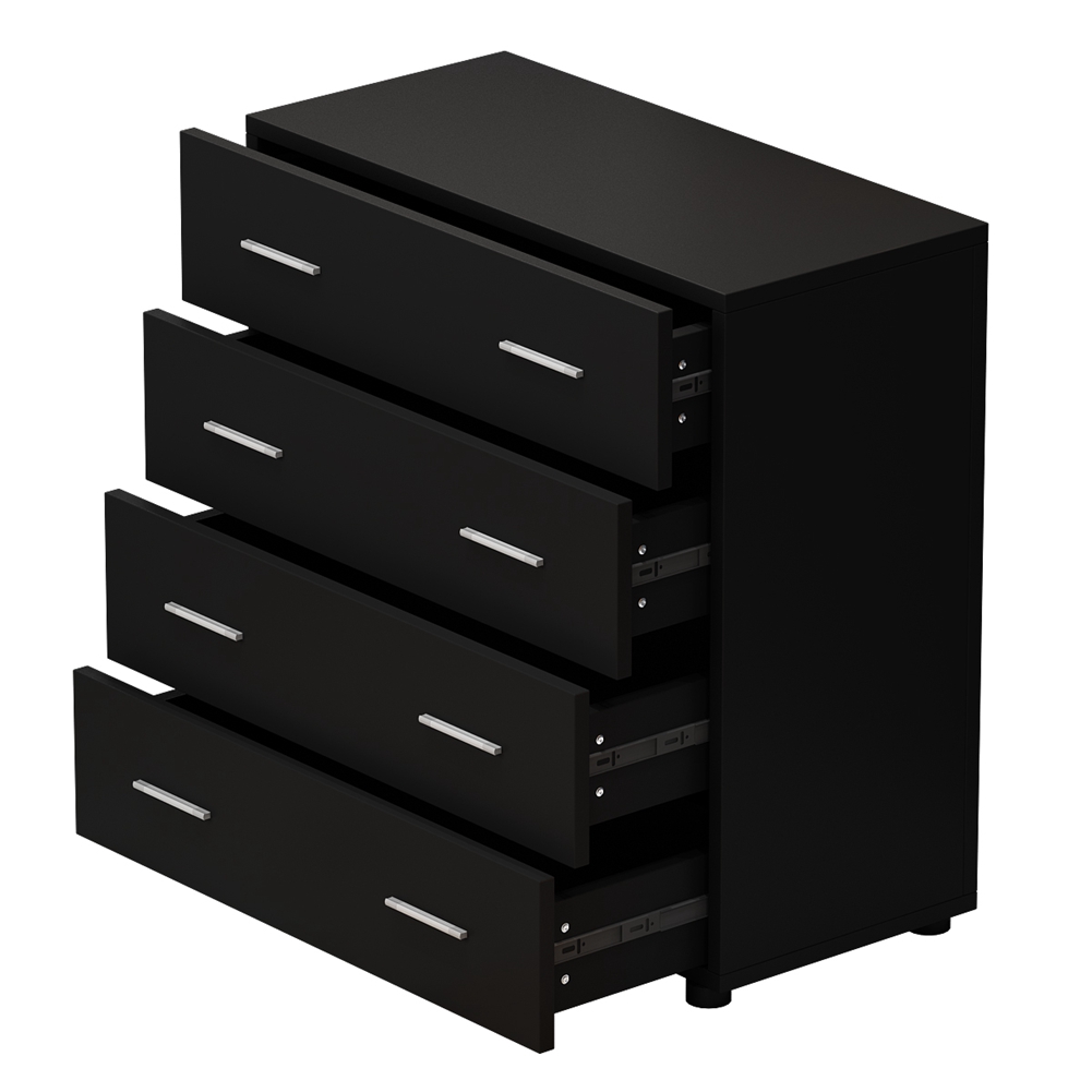 Kommode Hochglanz Sideboard Klamottenschrank mit 4 Schubladen