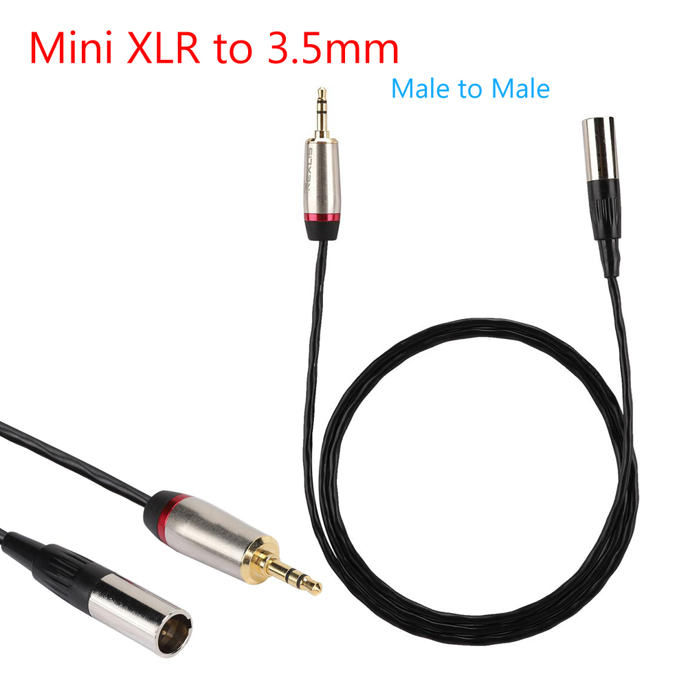 Audio Cable 3.5mm to Mini XLR 3 pin Female Headphone PC Sound to