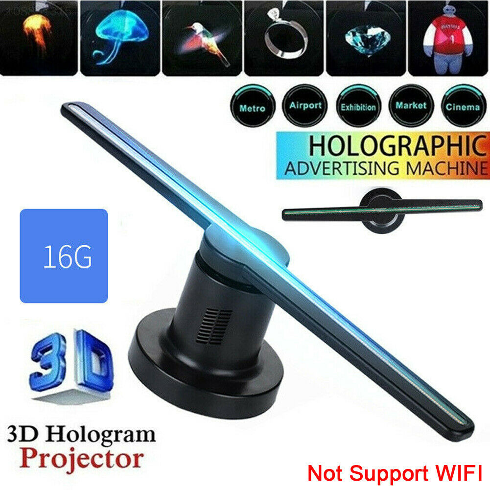 Details about   616 LED 16GB WiFi+BT 3D Holographic Projector Fan Hologram Advertising Display 