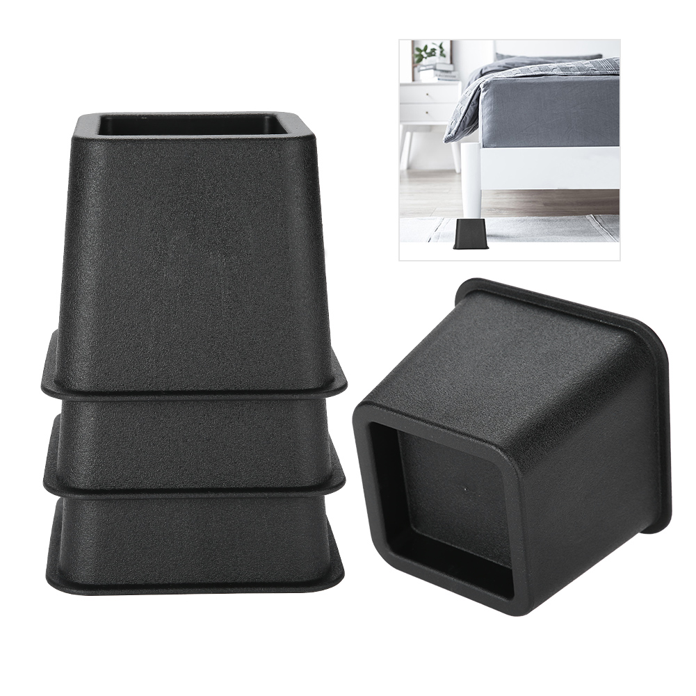 Black Furniture Risers 4 Piece Set Adjustable Bed Table Chair Riser Bedding Black Furniture Risers 4 Piece Set, Can You Put An Adjustable Bed On Risers