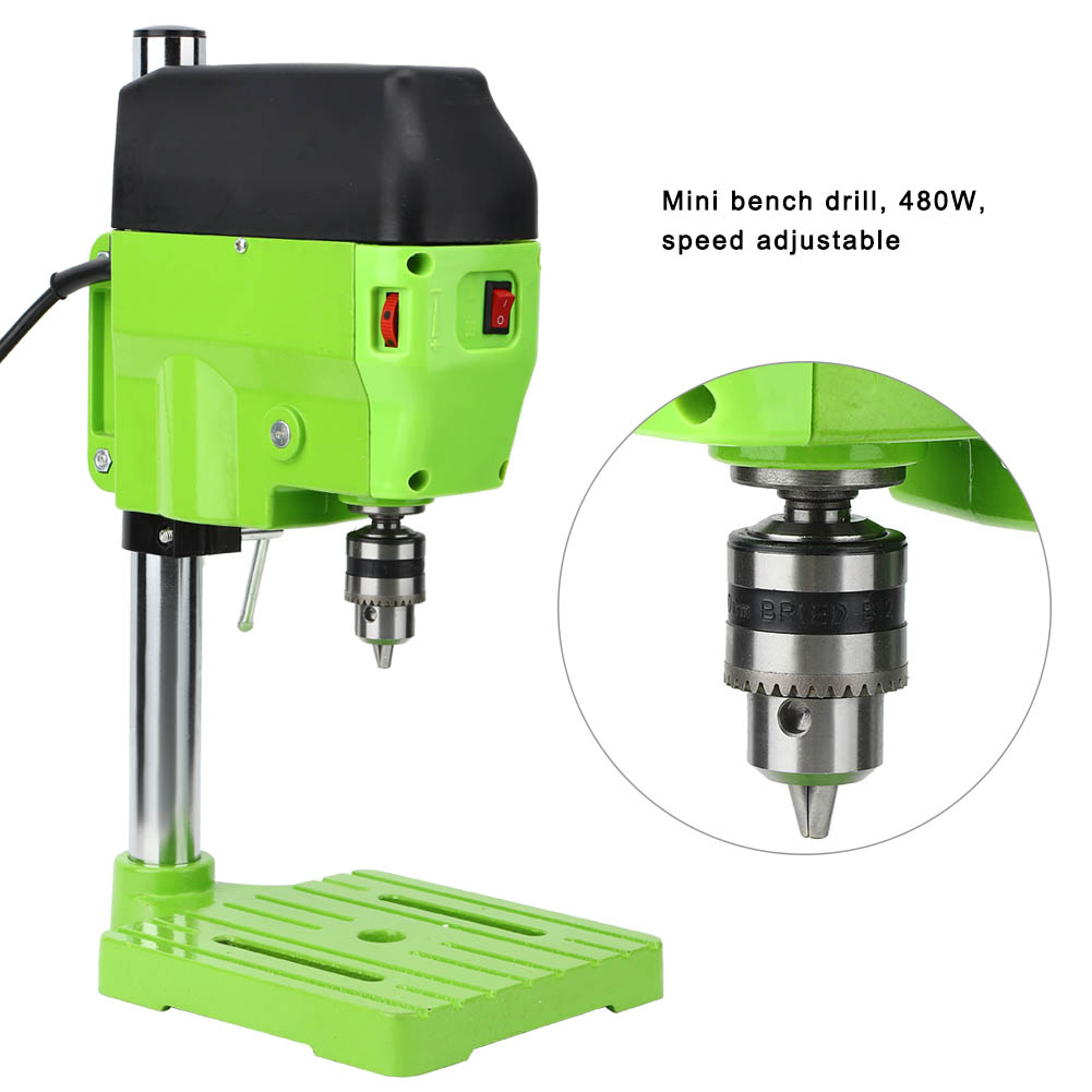 480W Mini Standbohrmaschine Säulenbohrmaschine Tischbohrmaschine