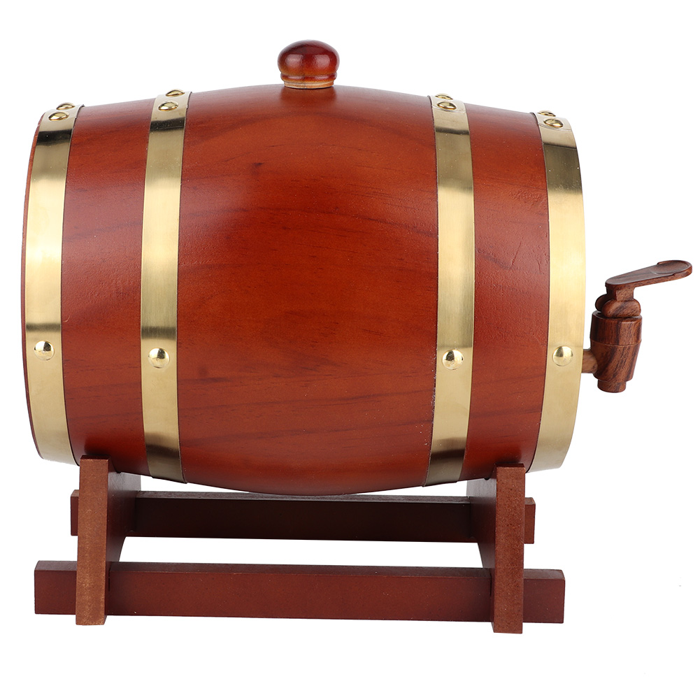 3L Vintage Eiche/Kiefer Fass Holz Aufbewahrung Wein Brandy Whiskey Spender Fass - Bild 26 von 46