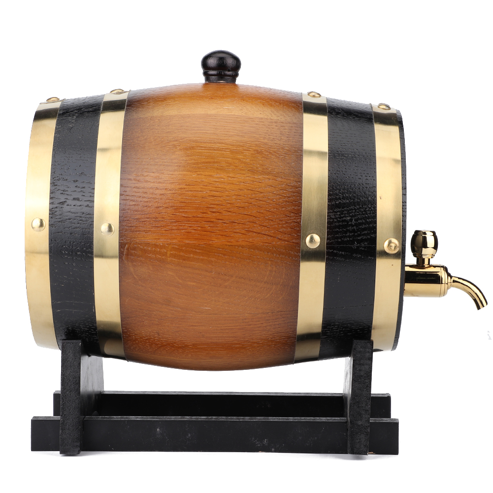 3L Vintage Eiche/Kiefer Fass Holz Aufbewahrung Wein Brandy Whiskey Spender Fass - Bild 32 von 46
