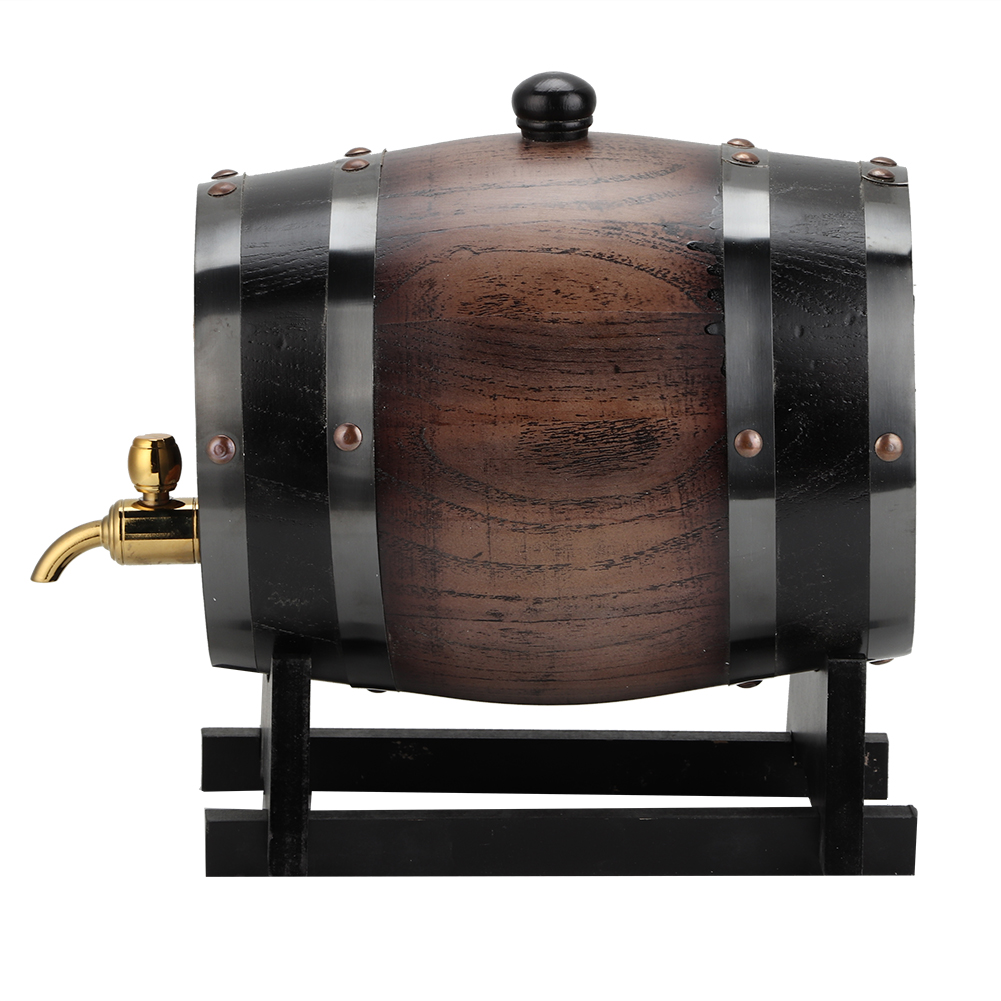 3L Vintage Eiche/Kiefer Fass Holz Aufbewahrung Wein Brandy Whiskey Spender Fass - Bild 37 von 46