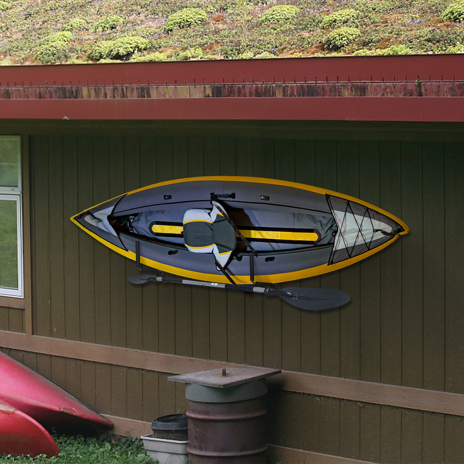 1 Paar Kajak & Kanu Wandhalter Set Wandhalterung Ablage Aufbewahrung