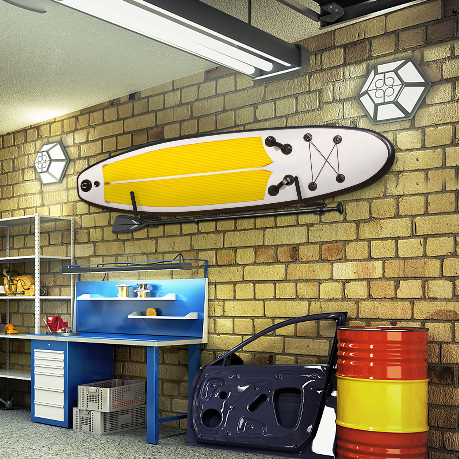 1 Paar Kajak & Kanu Wandhalter Set Wandhalterung Ablage Aufbewahrung