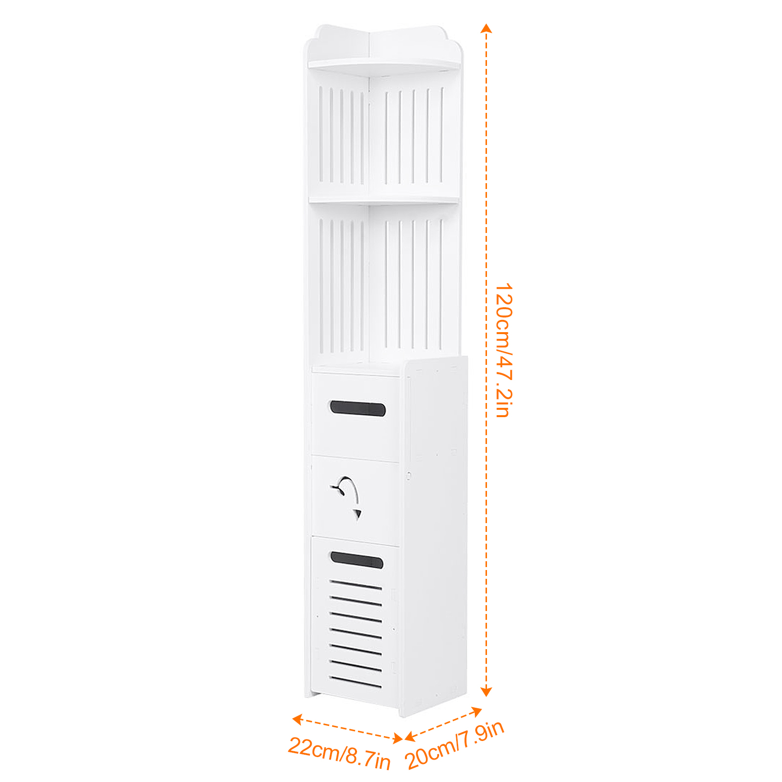 Badschrank Badezimmerschrank Badregal Hochschrank Badmöbel 120x22x20 cm