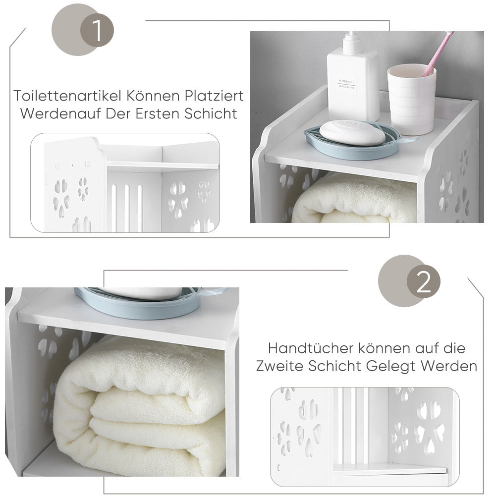 Badezimmerschrank Holz Badschrank Schmal Badregal Badezimmer Schrank