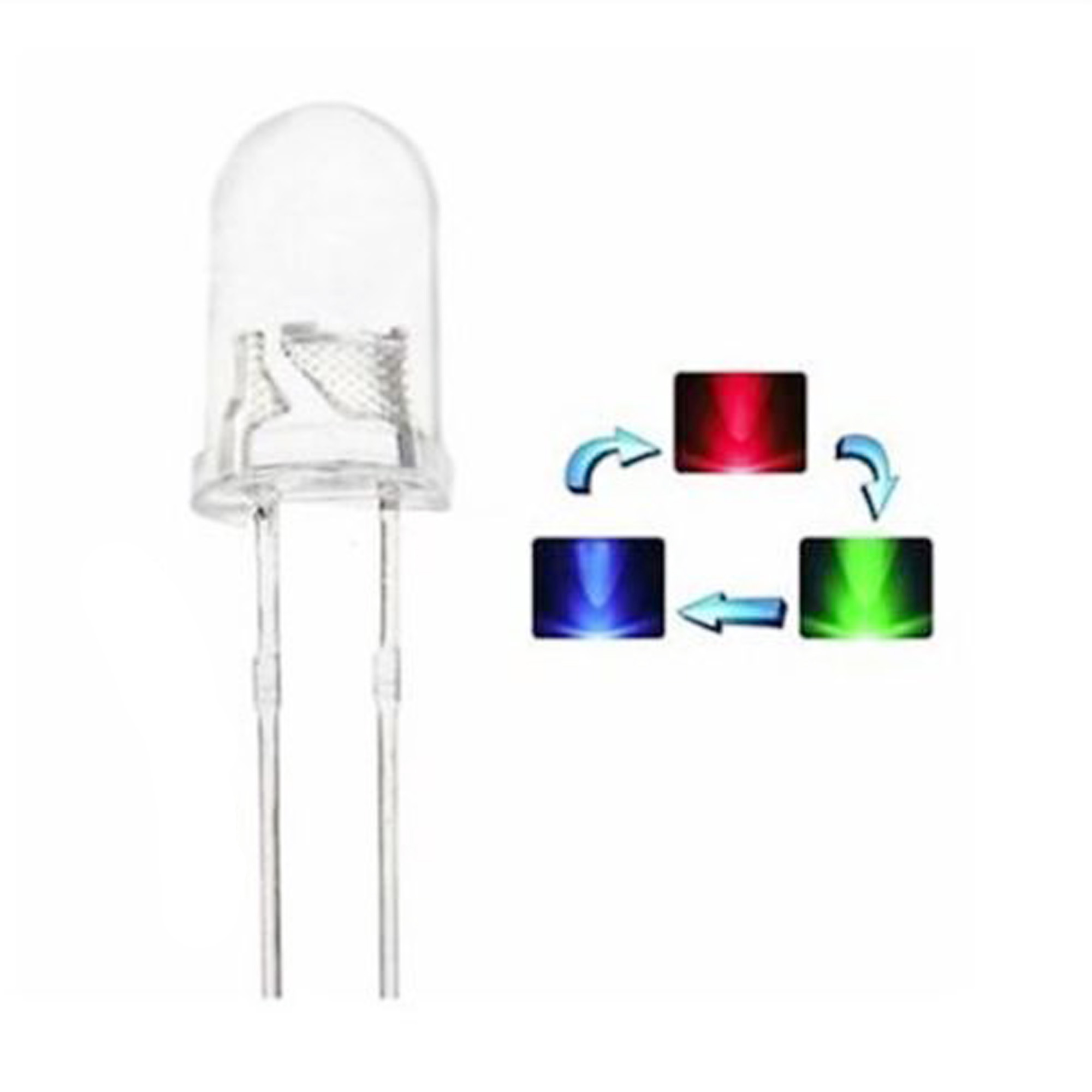 5/8/10mm 2/4pin RGB Tri-Color Common Anode/Cathode Round LED light BSG ...