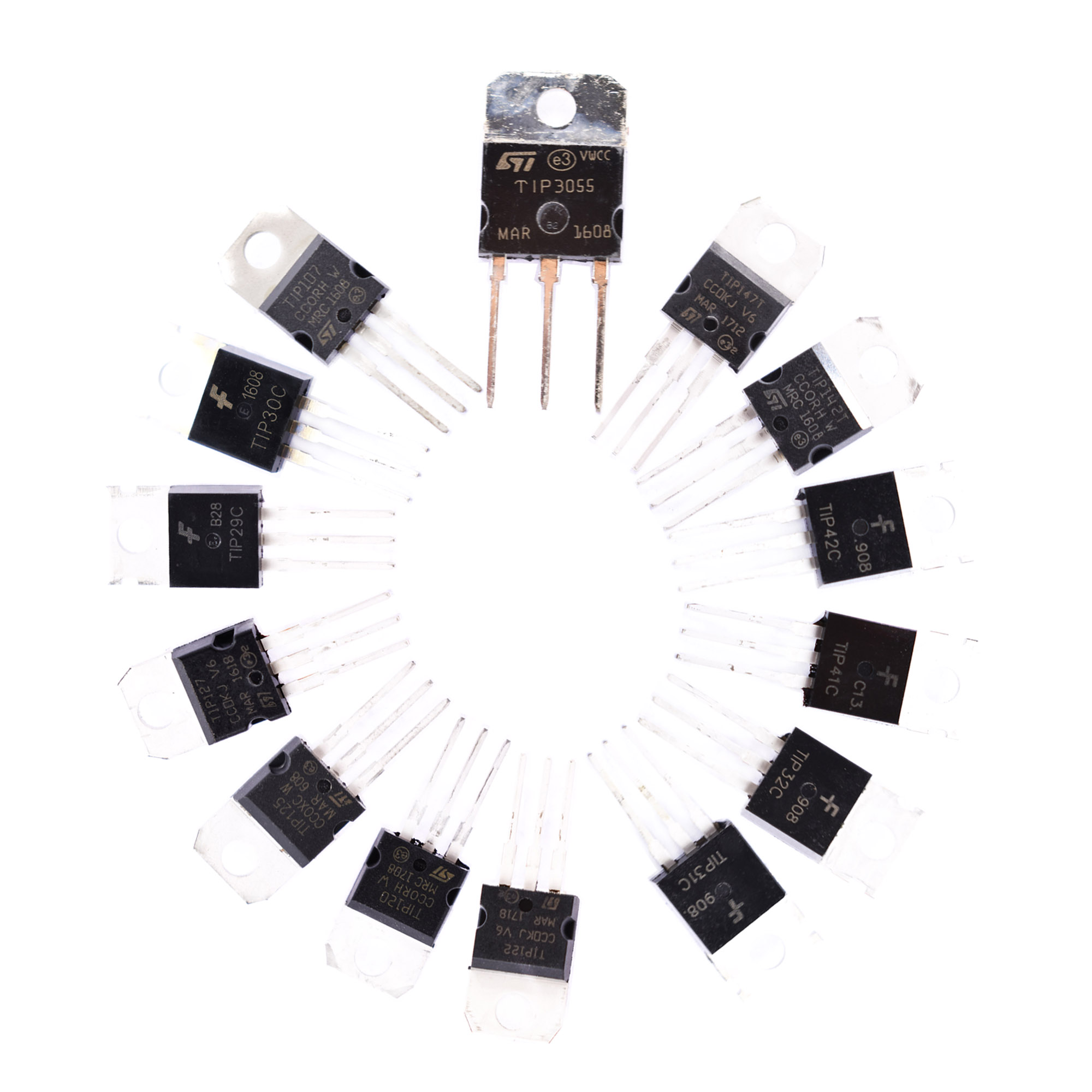 TRANSISTOR TIP107-TIP127 TIP29C-TIP42C TIP142T-TIP147T TIP3055 Punta ...