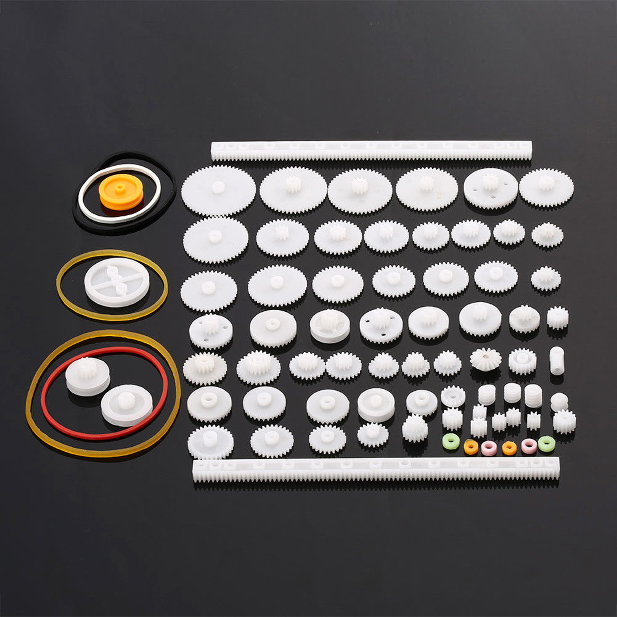Plastic Gears Pulley Belt Worm DIY Rack Kits Crown Gear 11//34//58//75 kinds
