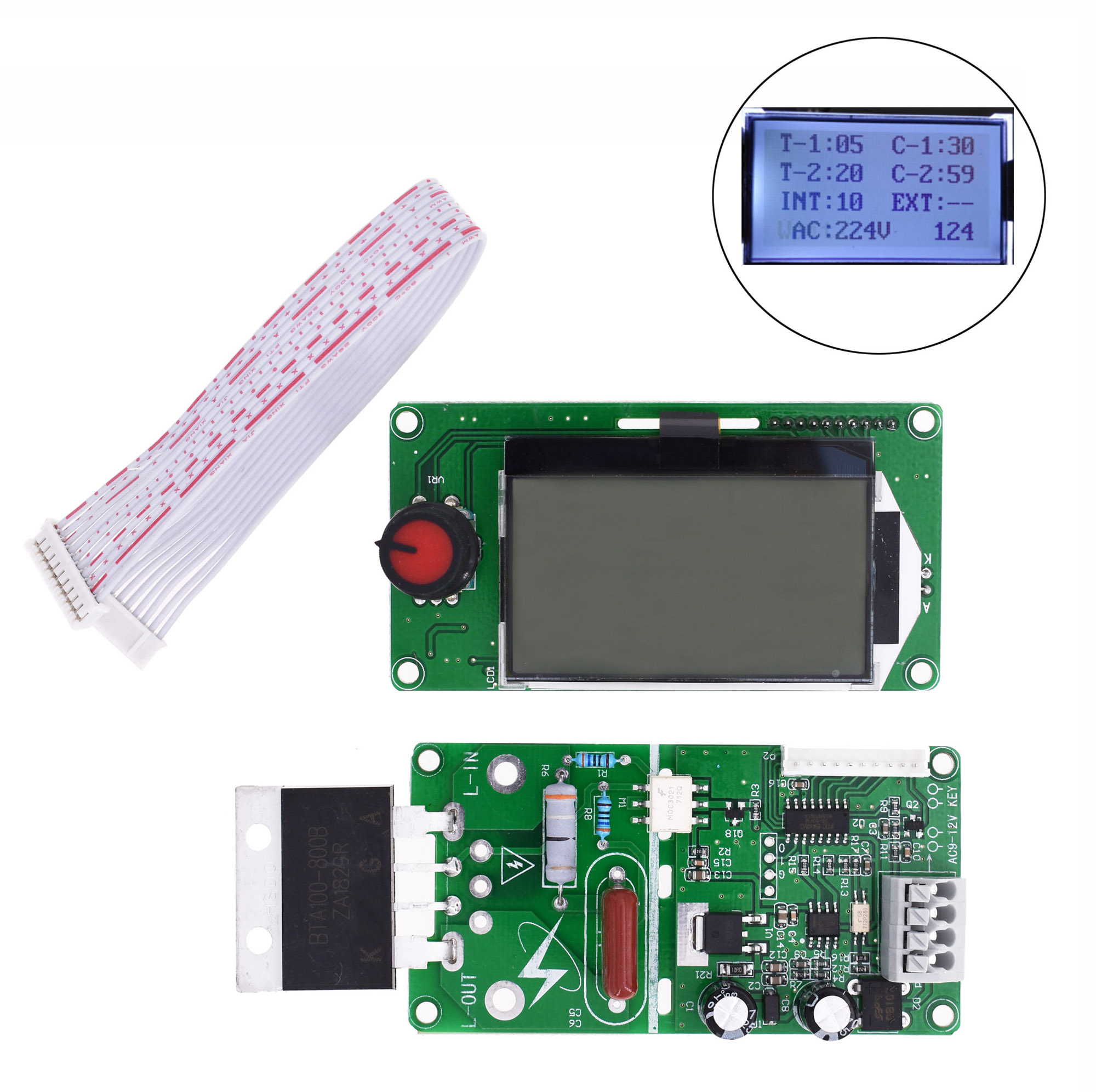 100A//40A Digital LCD display Spot Welder control Board Welding Time Current L2KD