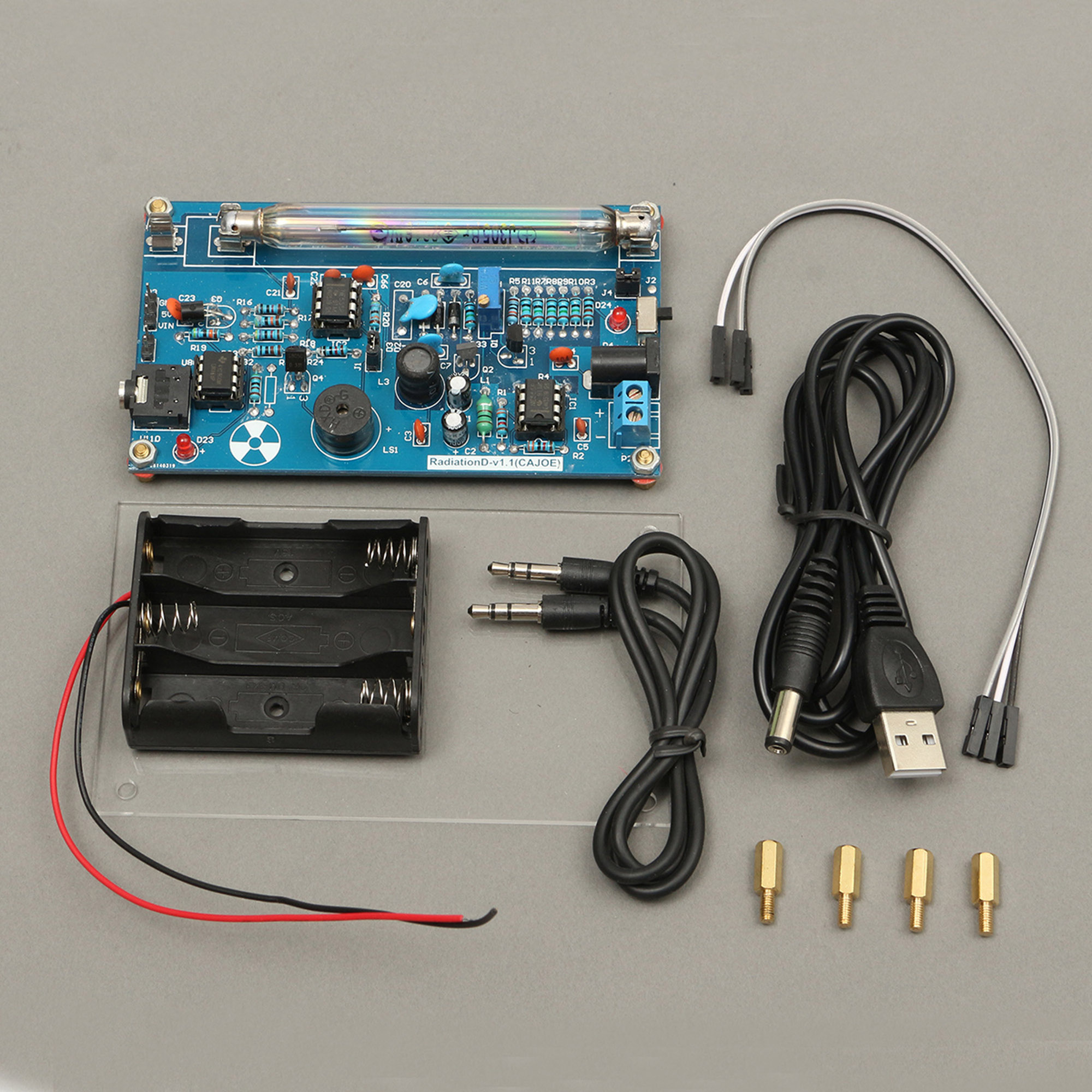 DIY Nuclear Radiation Detektor GM Tube Assembled Geiger Counter Kit Circuit Diagram