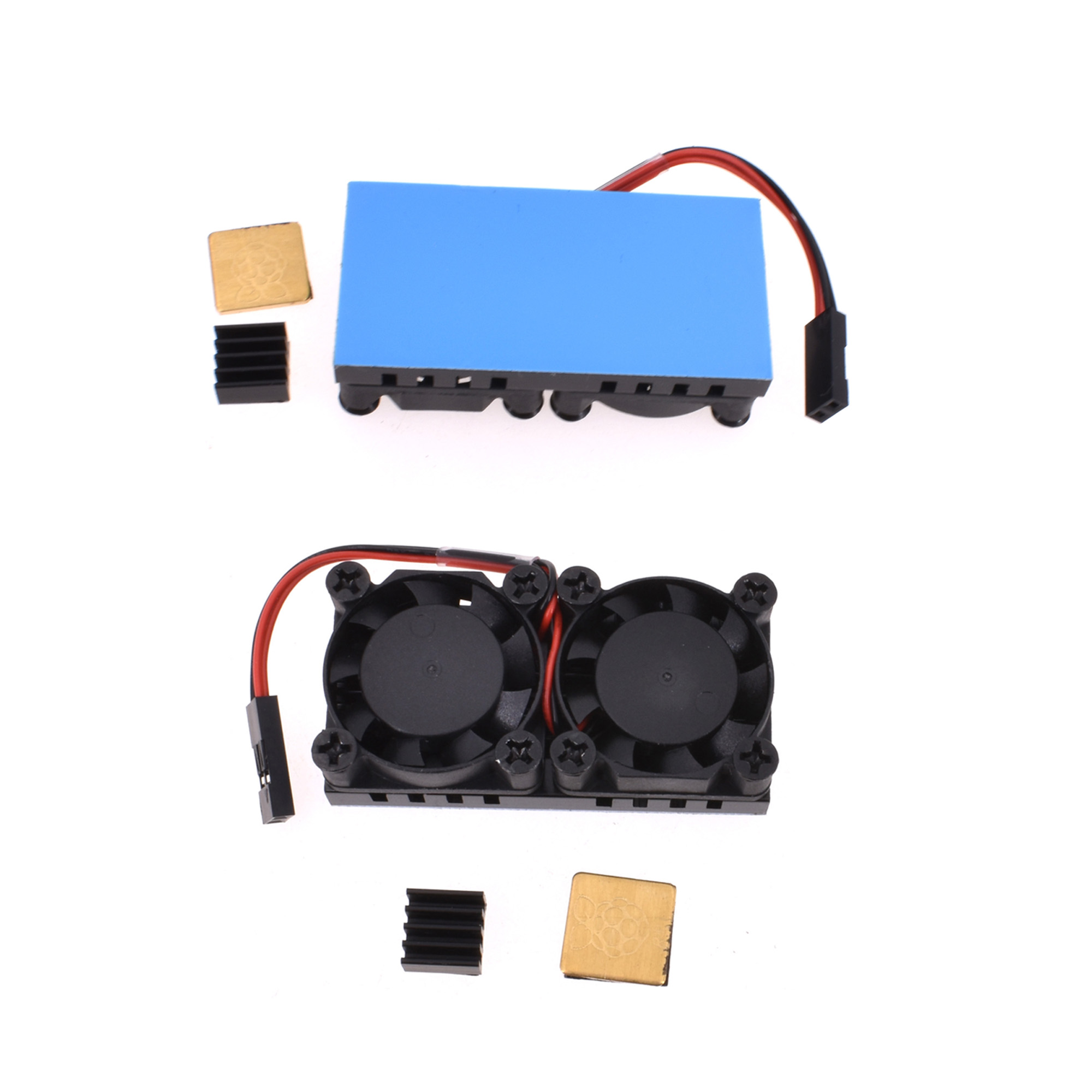 Raspberry Pi 3//2B 3B Dual Fan Cooling Raspberry Pi Fan Pure Aluminum Heatsink