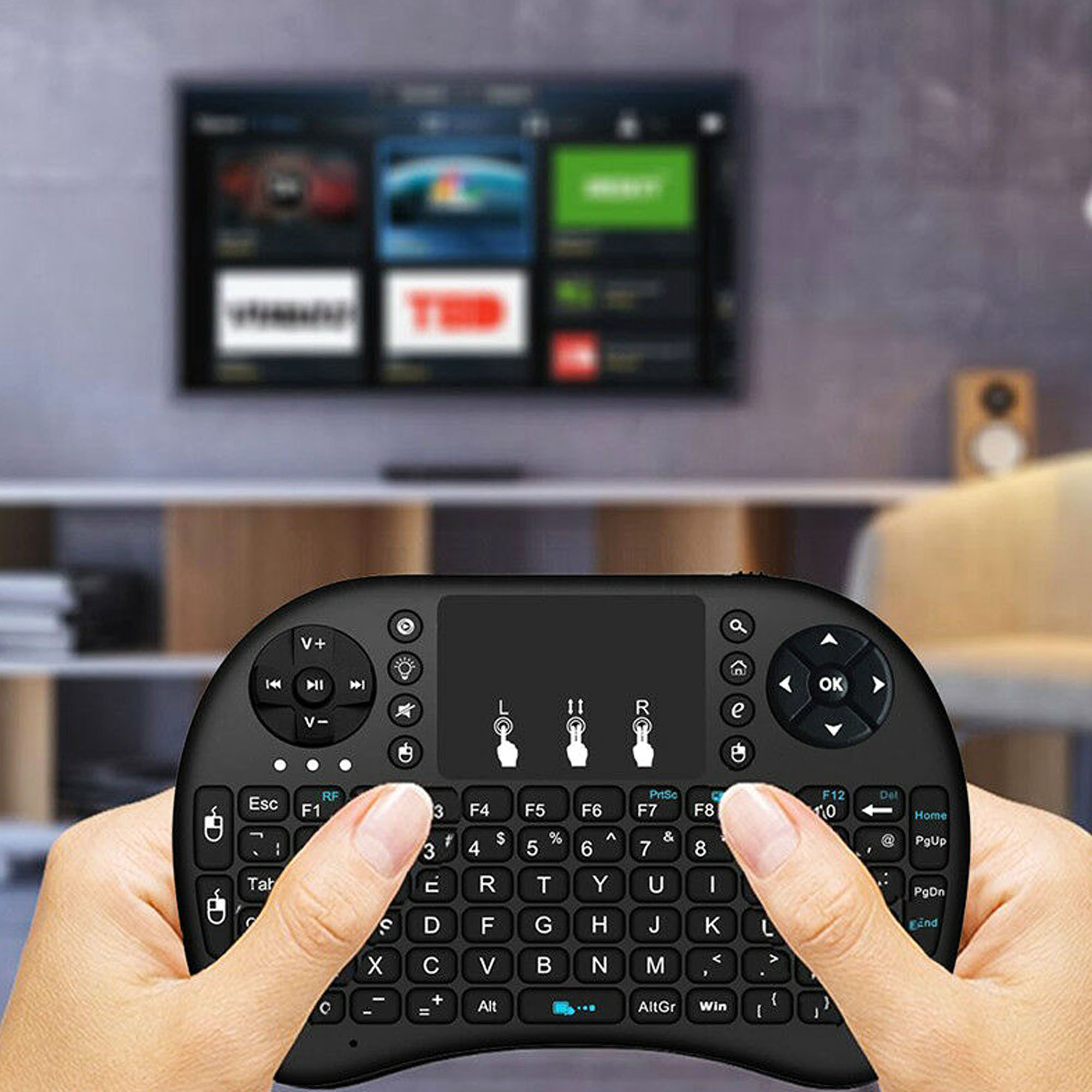 Клавиатуры для smart tv. Беспроводная мини клавиатура i8. Клавиатура Smart TV Mini Keyboard (Bluetooth, с подсветкой). Беспроводная клавиатура с тачпадом для смарт ТВ. Rii i8 2.4GHZ Mini Wireless Keyboard.