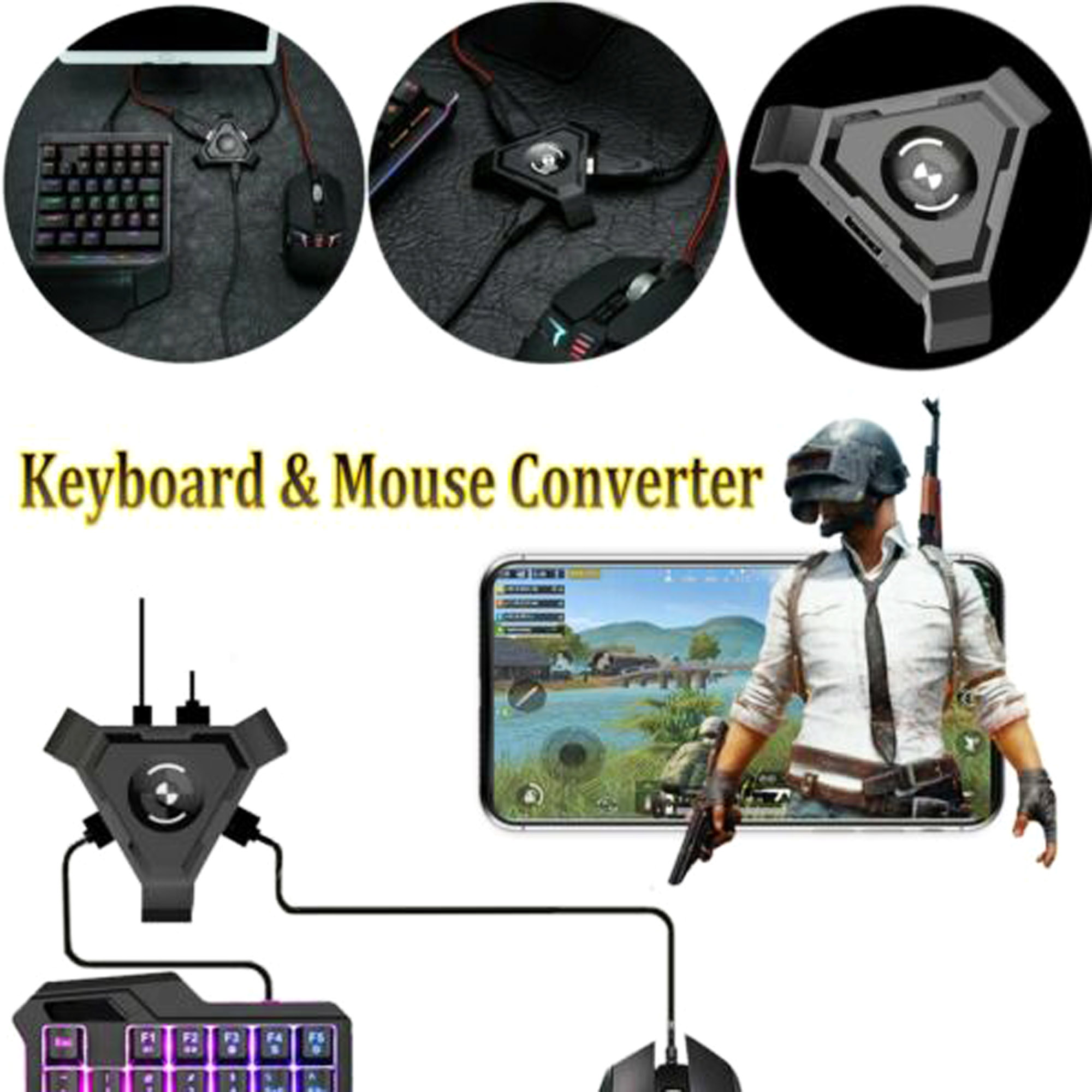 мобильный геймпад pubg контроллер игровая клавиатура мышь конвертер для android ios фото 26