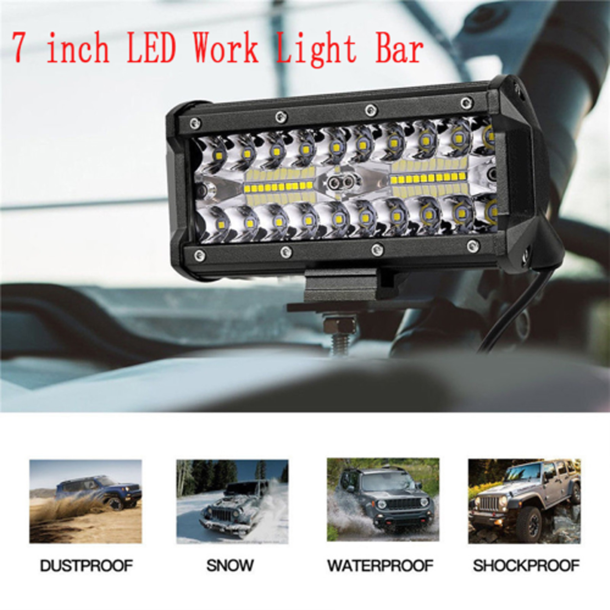 Willpower 32 inch 180W Spot Flood Combo LED Work Light Bar Driving Lights  Fog Lamp Offroad Lighting for Truck Car ATV SUV 4X4 Jeep Truck Driving