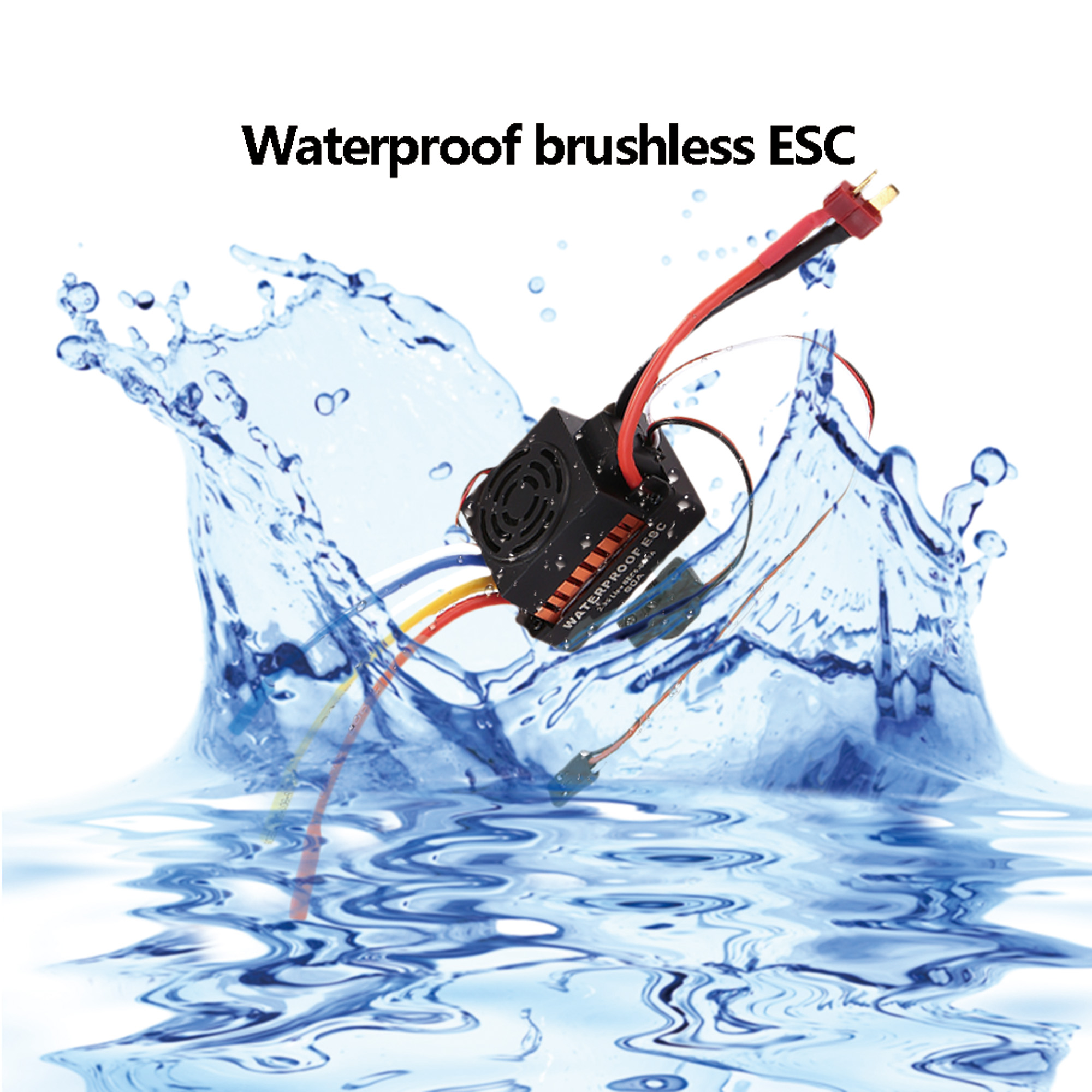 60A ESC Sensorless Waterproof Brushless Speed Controller For 1/10 RC