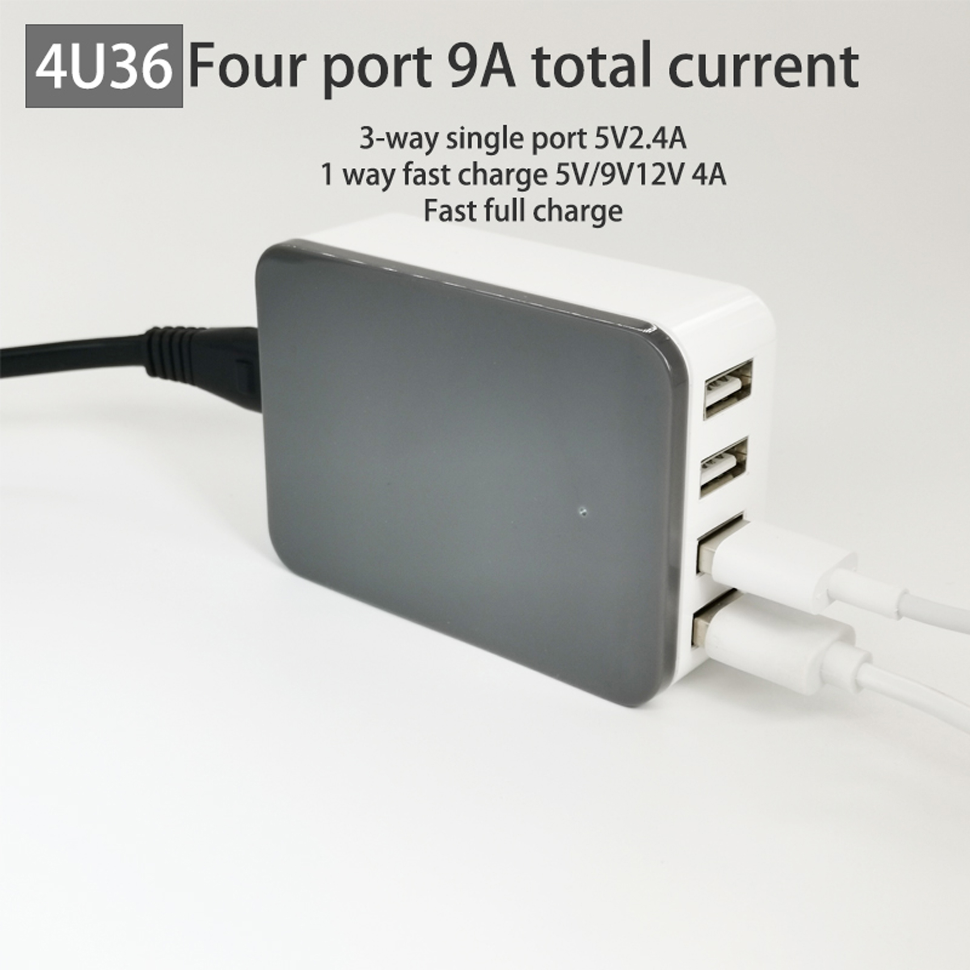 4U36//4UL with fast charge Car marine multi-port USB charger DC12V24V36V input