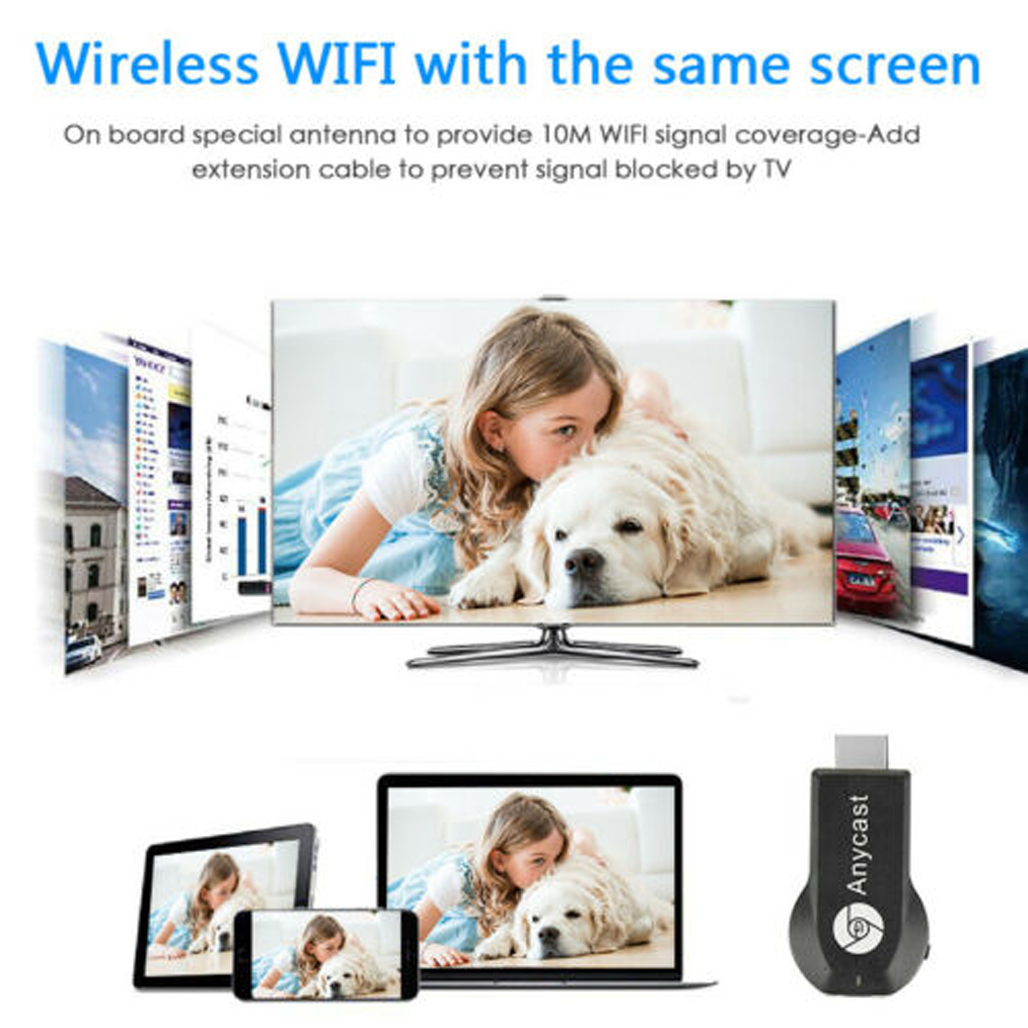 Anycast M9 Plus HDMI TV Stick 1080P Wireless Wifi Display TV Dongle Empfänger