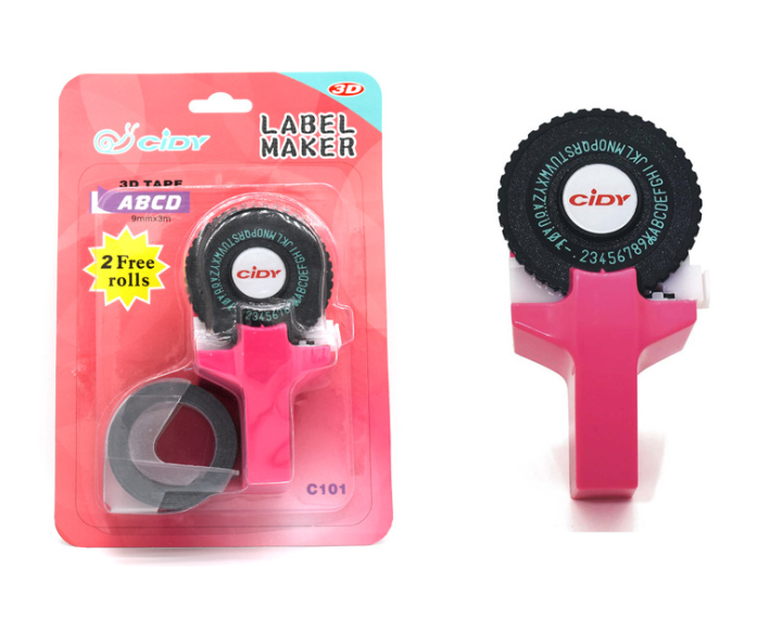 3D Embossed Label Tape Manual PVC Refill Maker DYMO MOTEX Multi Colors UK Stock