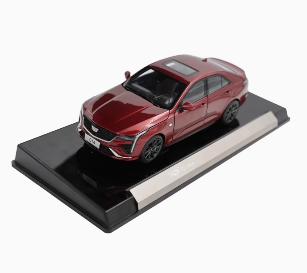 1:18 Scale Cadillac CT4 Red Diecast Model Car Paudi Toy Gift