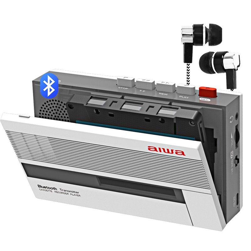 Aiwa T7 Bluetooth Cassette Player Walkman Transmitter Bluetooth with Earphone