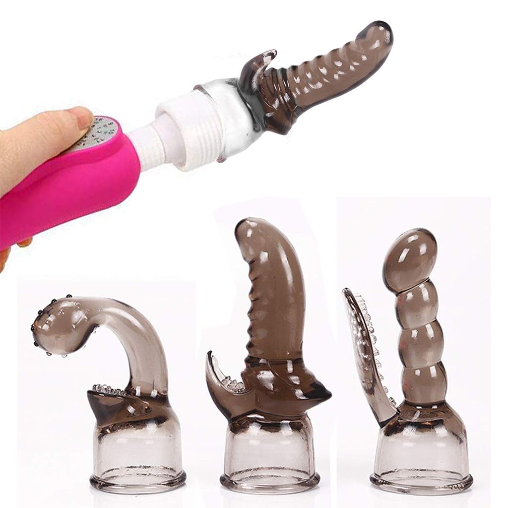 Set Accessory Magic Wand Hitachi Head Cap Full Body Massager Vibrator Attachment Ebay