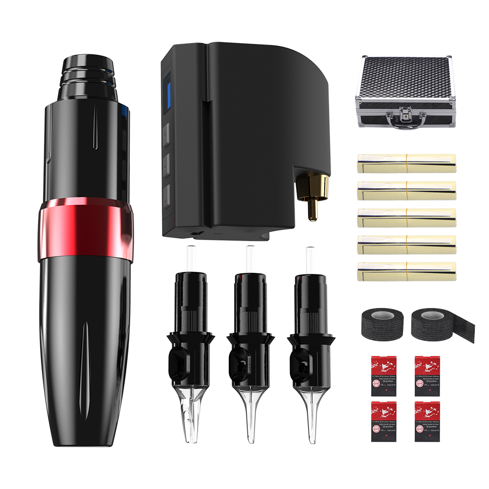 tattoo pen kit Tattoo Maschine Nadeln drahtlose Batterie 40PCS needle