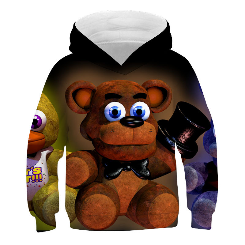 Kid's Five Nights at Freddy’s FNAF 3D print hoodie autumn hiphop ...