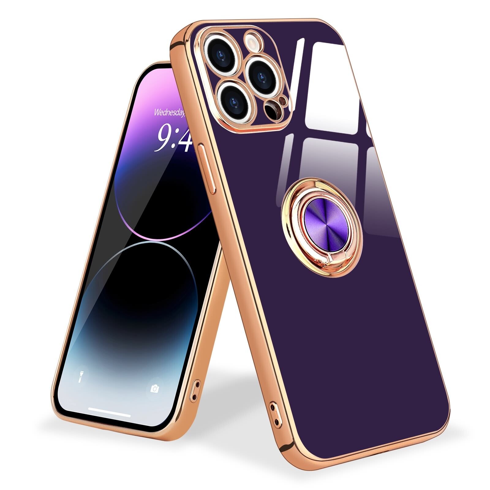 Case for iPhone 16 15 14 11 12 13 Pro Max 8 Magnetic Shockproof Ring Phone Cover - Picture 13 of 19