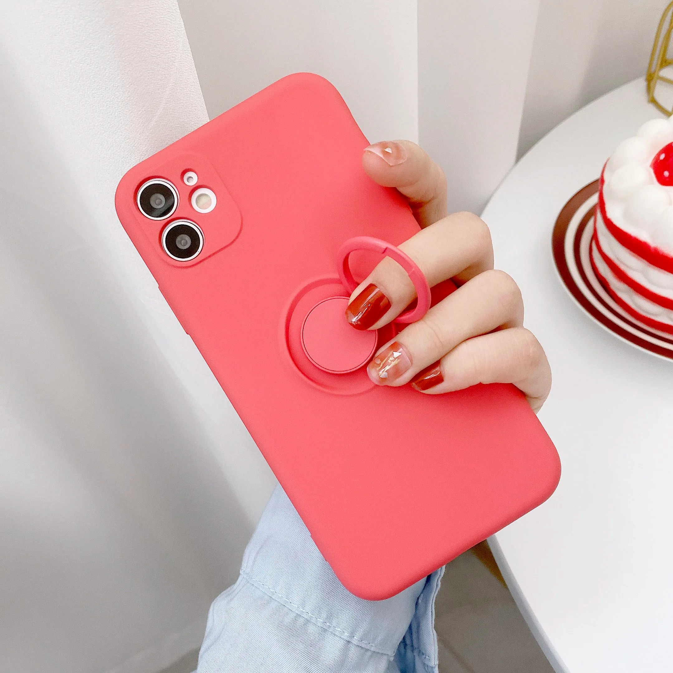 For iPhone 15 14 13 12 XR 8 7 Plus XS Magnetic Shockproof Ring Holder Case Cover - Picture 22 of 28