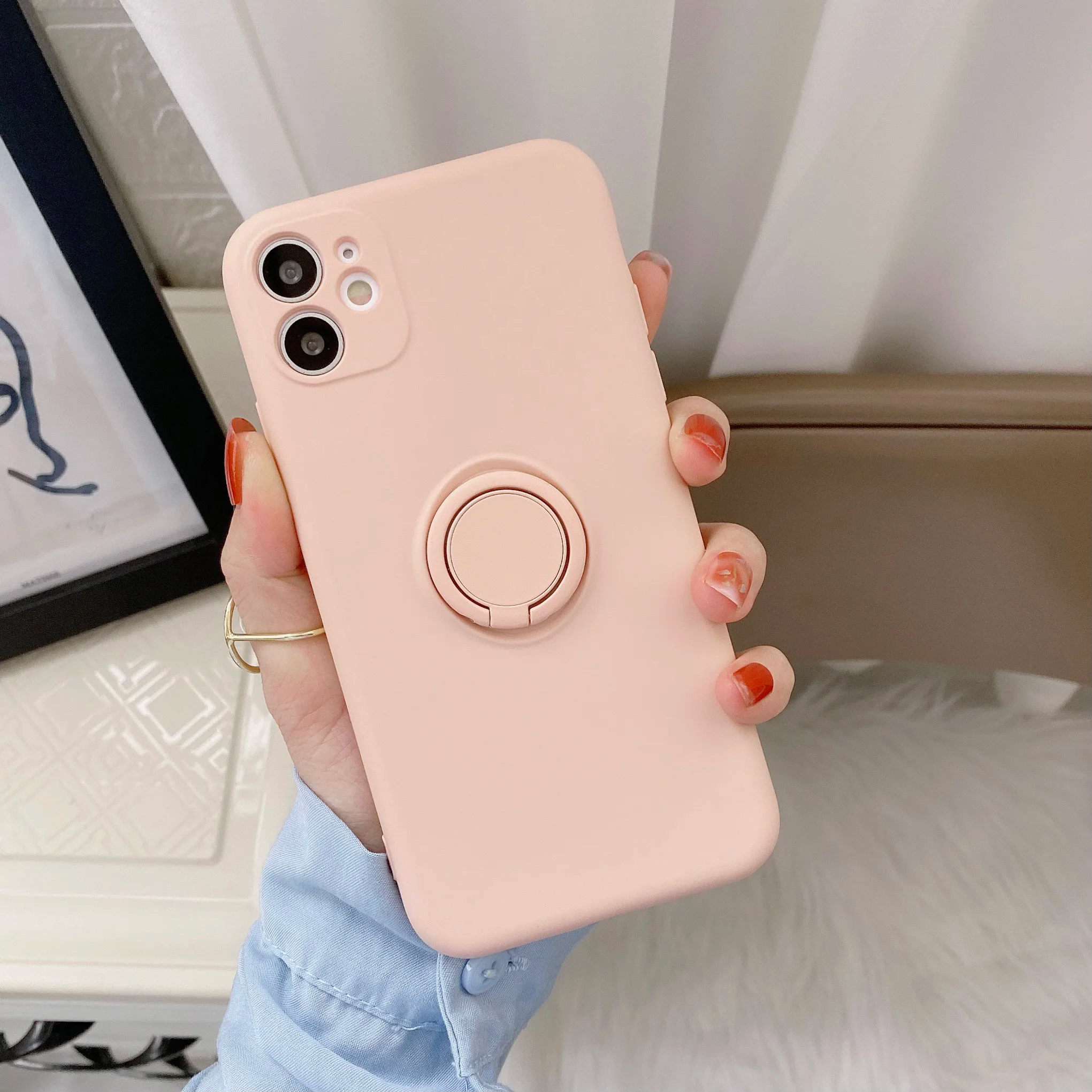For iPhone 15 14 13 12 XR 8 7 Plus XS Magnetic Shockproof Ring Holder Case Cover - Picture 20 of 28
