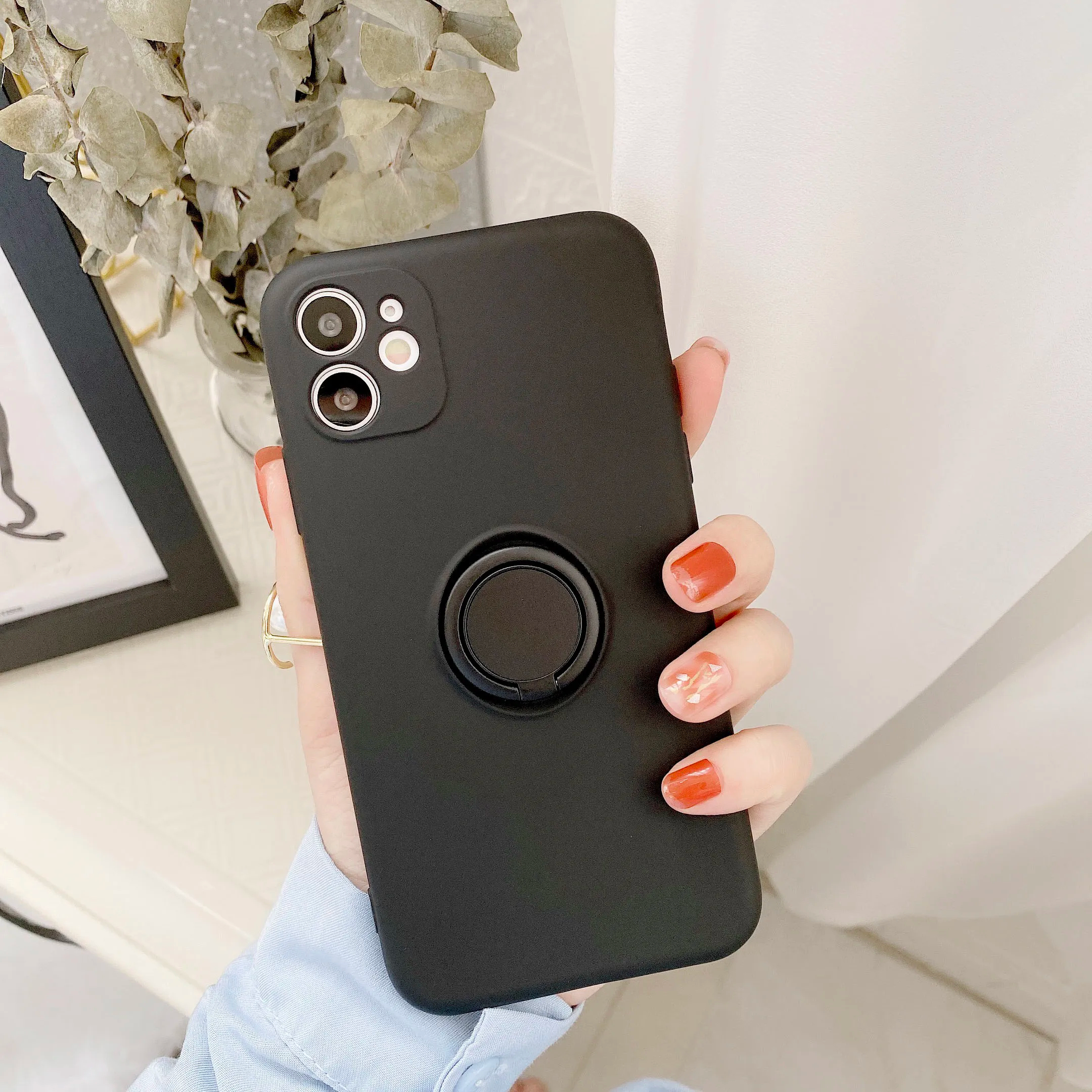 For iPhone 15 14 13 12 XR 8 7 Plus XS Magnetic Shockproof Ring Holder Case Cover - Picture 19 of 28