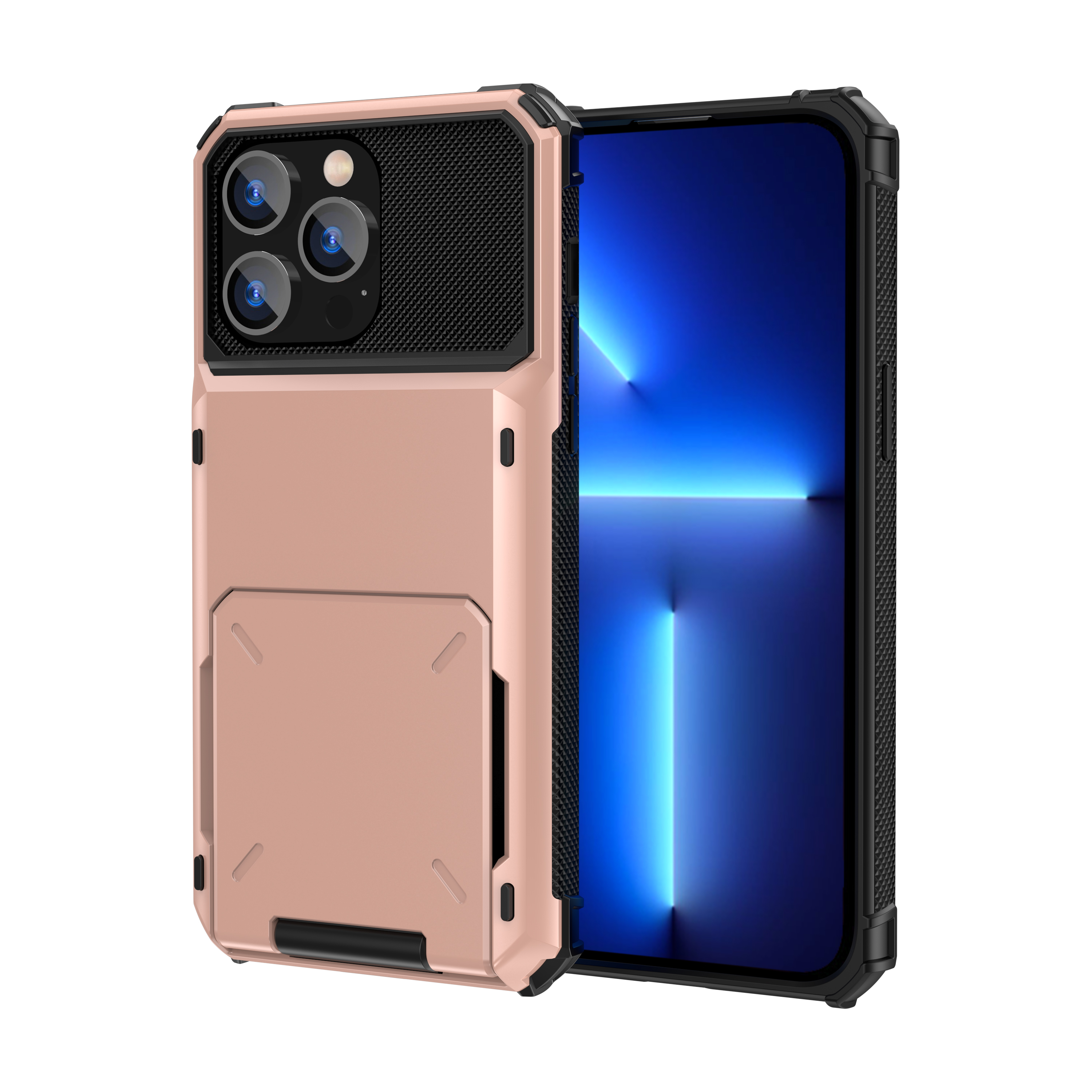 For iPhone 16 15 14 13 Pro Max Slim Shockproof Phone Case with Card Holder Cover - Picture 20 of 20