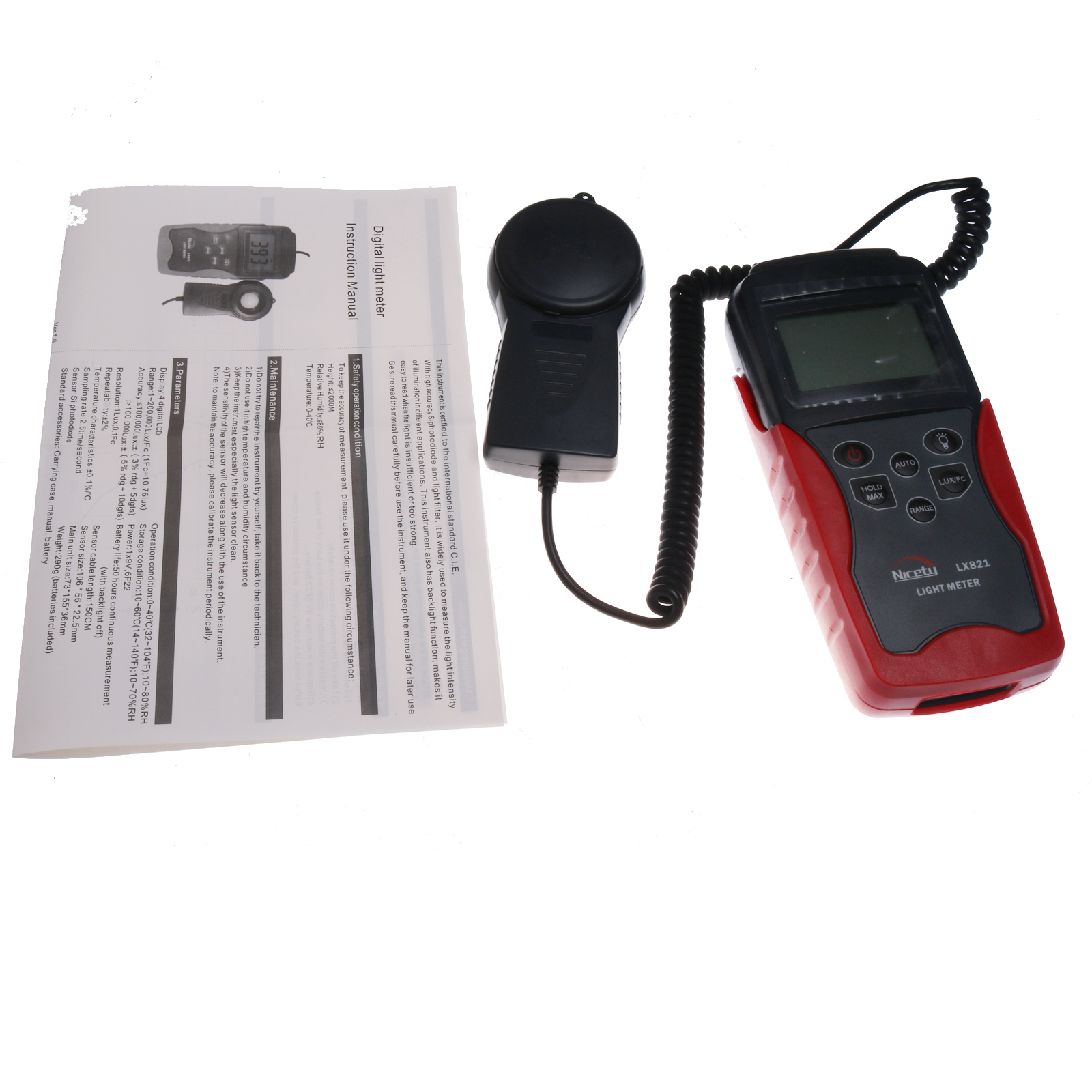 Professional Digital Light Meter LX821 Greenhouse Hydroponics Gardening ...