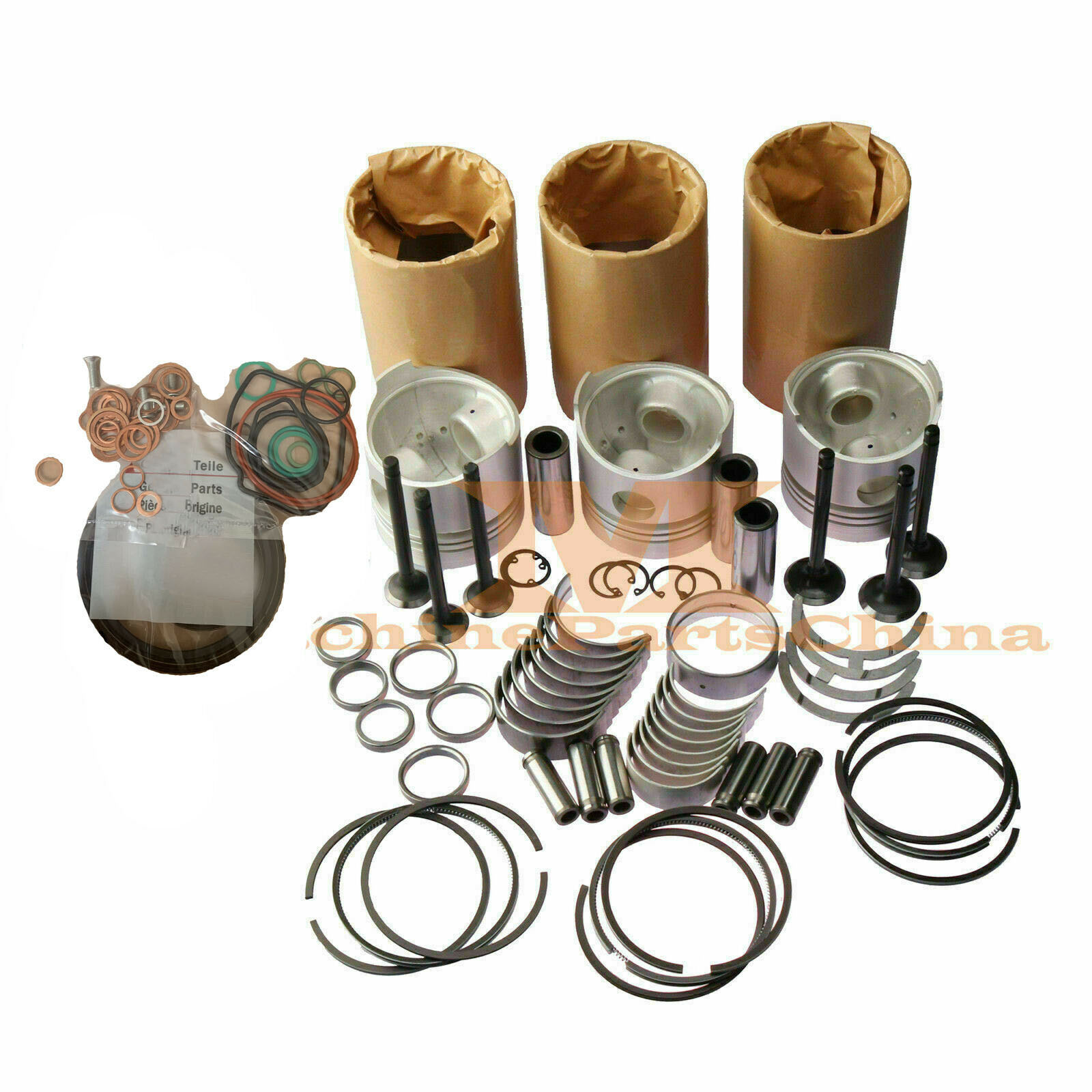 Overhaul Rebuild Kit with Cylinder Sleeves for Deutz BF3M1011 F3M1011F