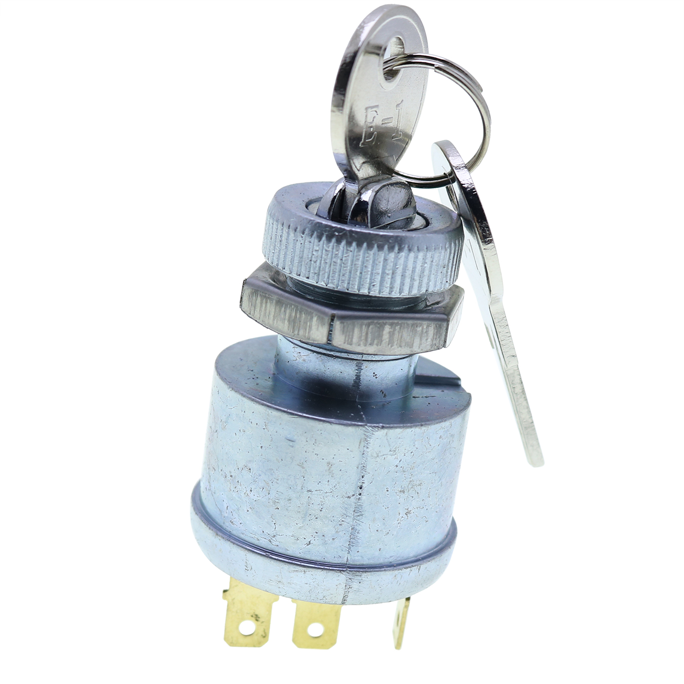 4-Prong Ignition Key Switch For EZGO Golf Cart 1981-2010 Gas & Electric W/ Factory Lights (33639-G01)