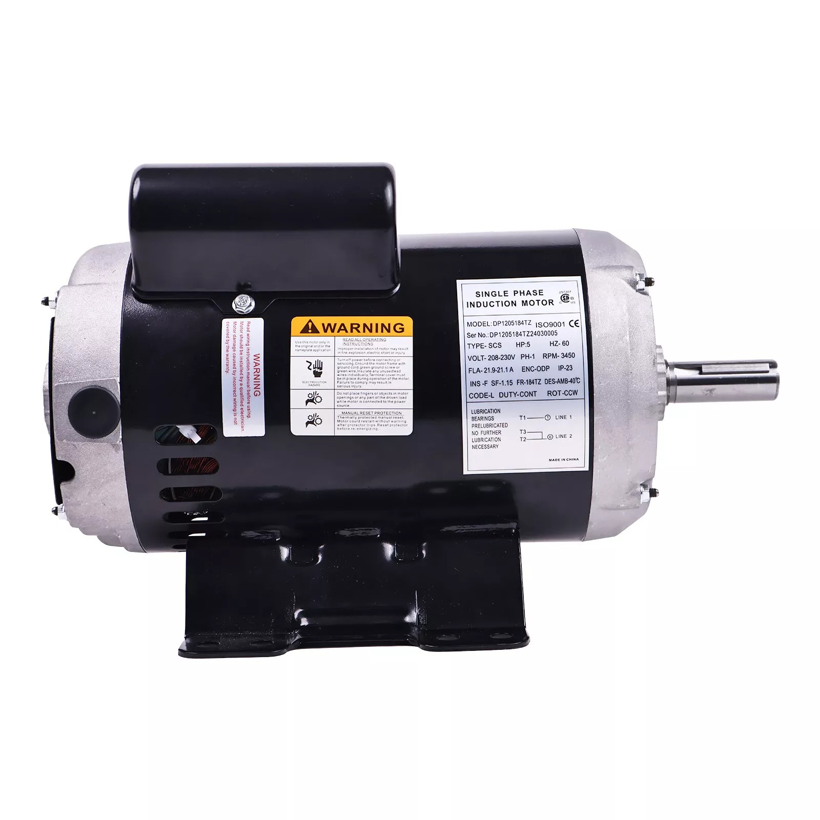 5HP Compressor Motor 47669474001 For Ingersoll Rand 230V 3450RPM