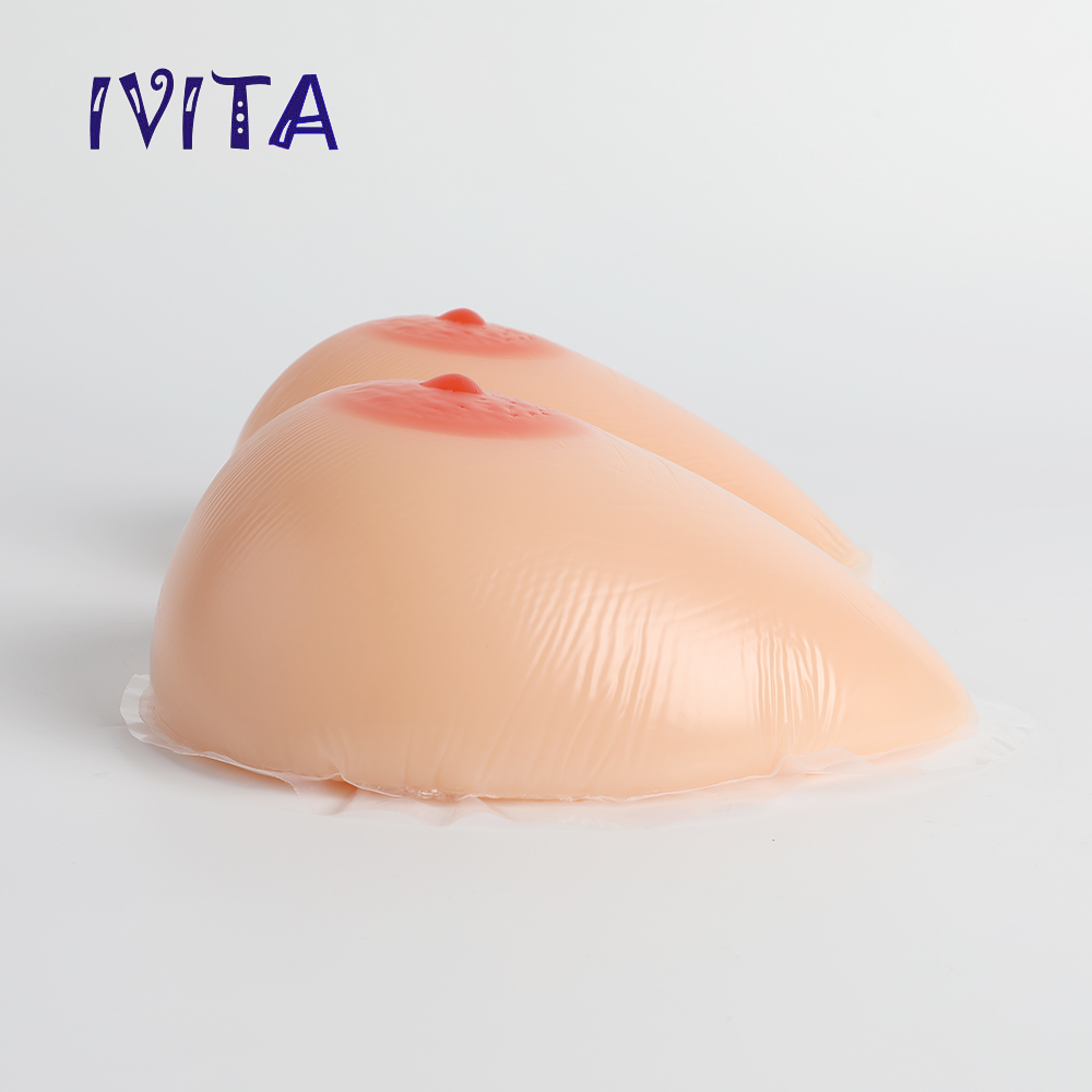 Teardrop Silicone Breast Forms F Cup Self-adhesive Boobs CD TG Bra