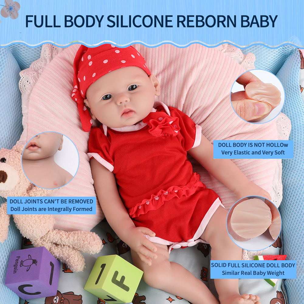 BNNPUU Reborn pop van 48,4 cm (19 inch) meisje heeft het zachtste