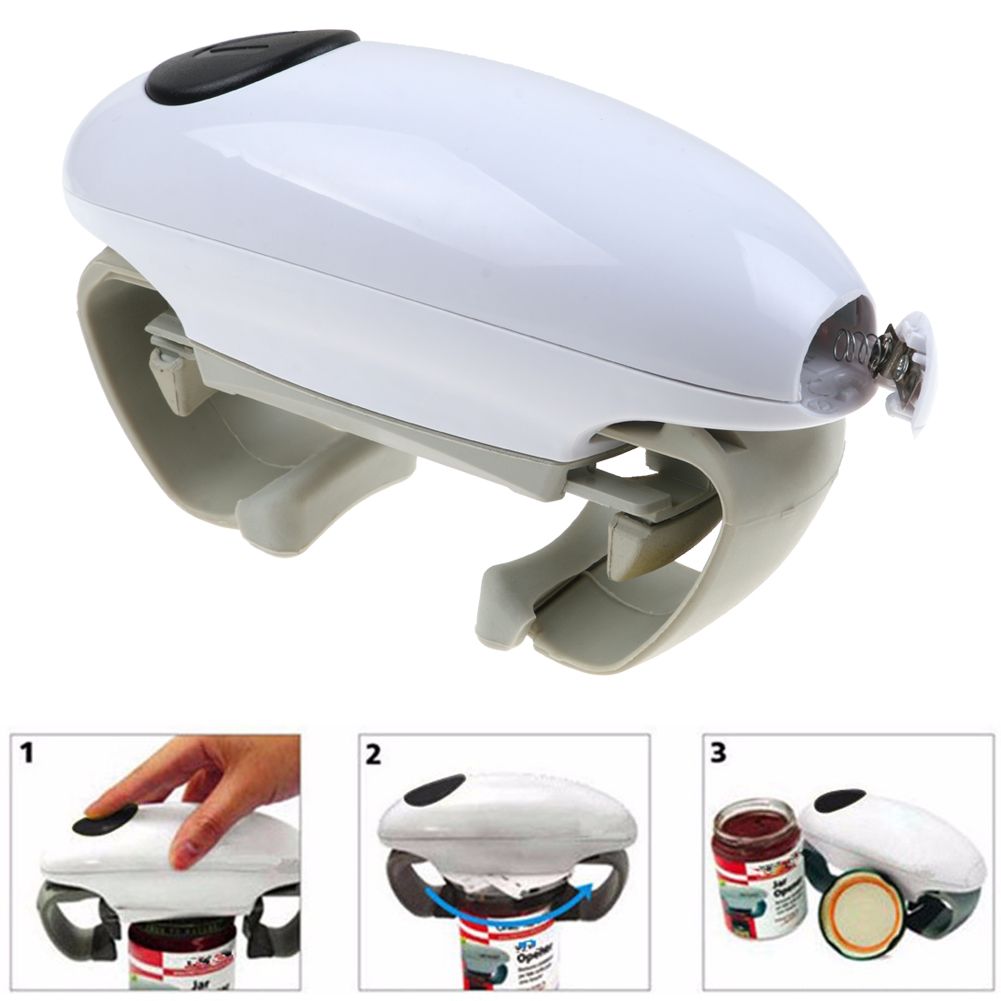 Cooks Professional Electric Tin JAR Opener Automatic One Touch Battery