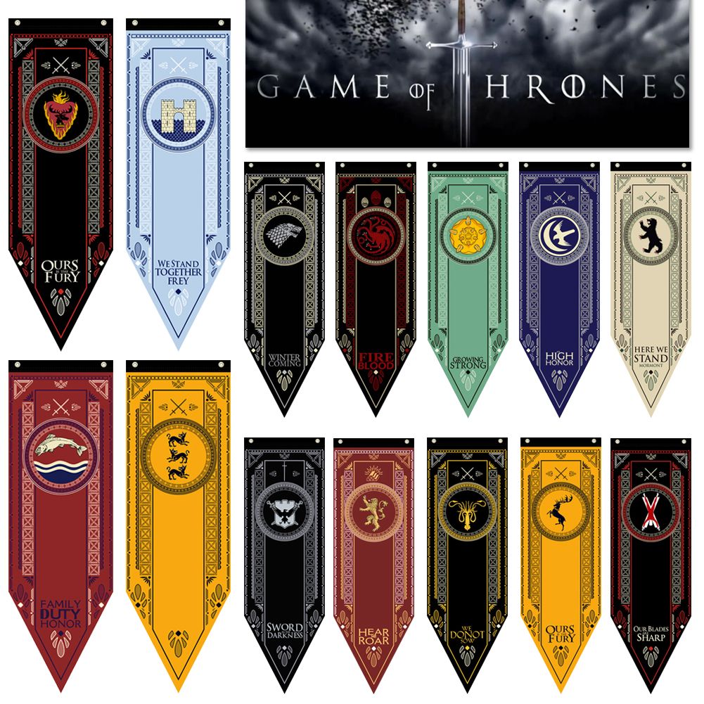 Game Of Thrones House Stark Targaryen Banner Wall Hanging Flag