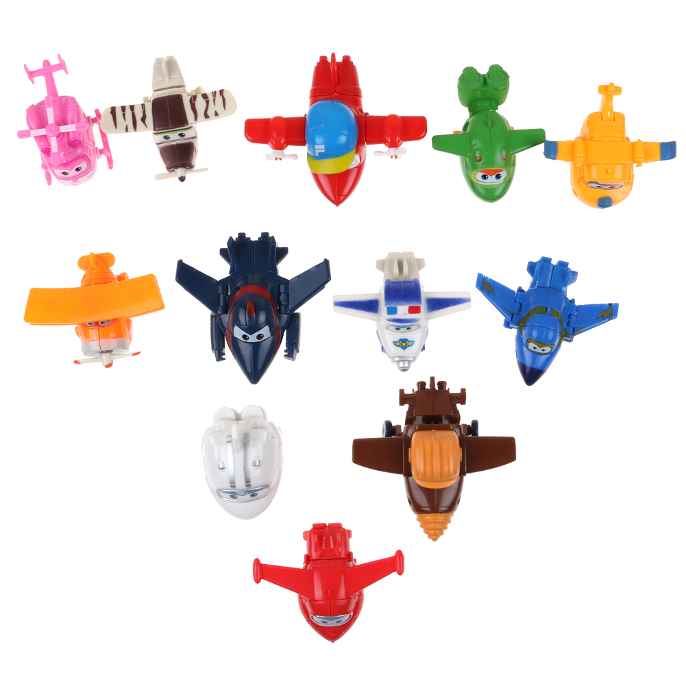 8pcs//Set Super Wings Transforming Flugzeug Charakter Kind Mini Nettes Spielzeug