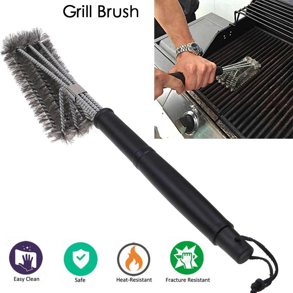 Barbecue BBQ Oven Grill Cleaning Brush Scraper Heavy Duty Wire Remover