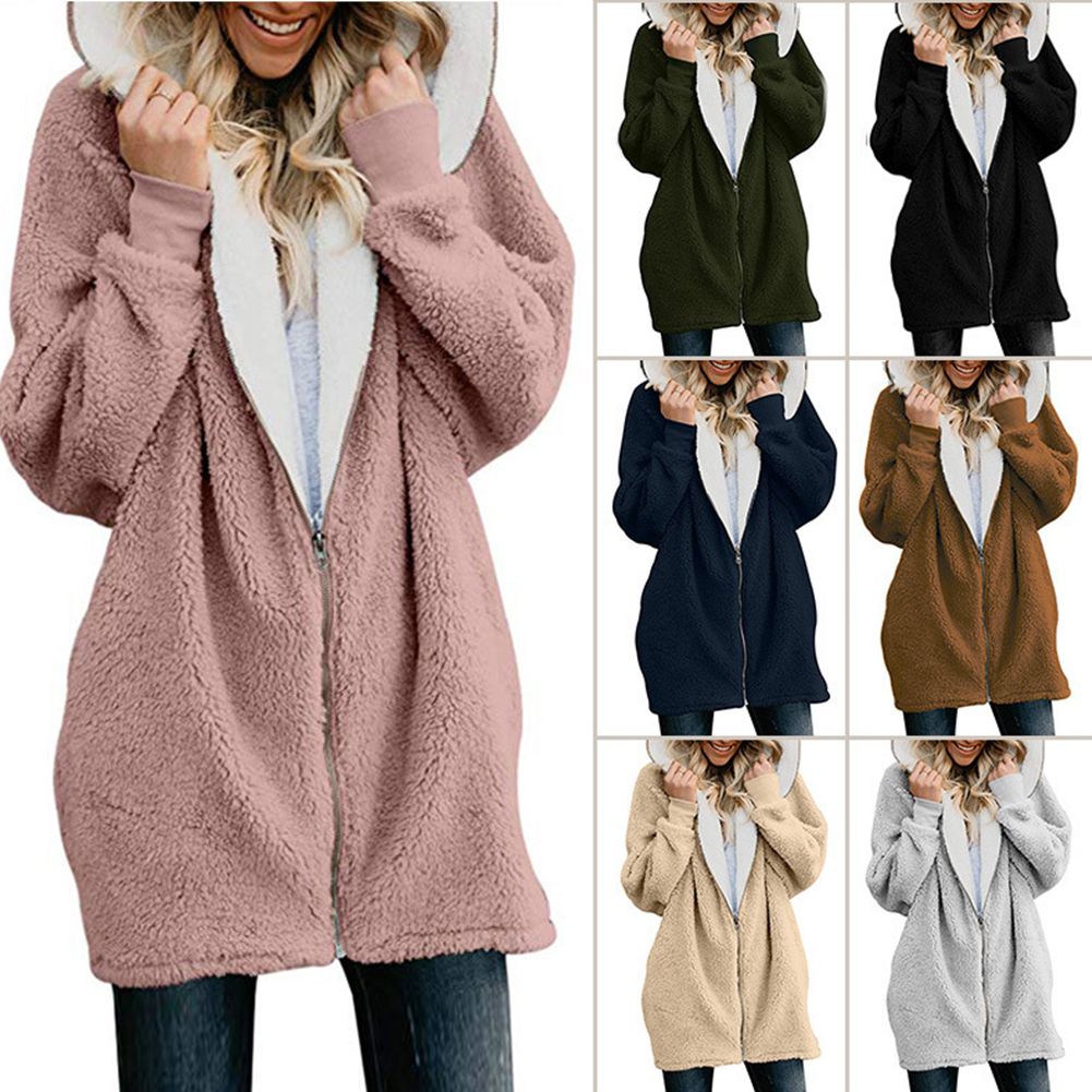 Coats, Jackets & Vests Women's Winter Warm Hooded Plush Nike W Plush Fleece Jacket | Hvit | Fleece Jackets | CJ6284